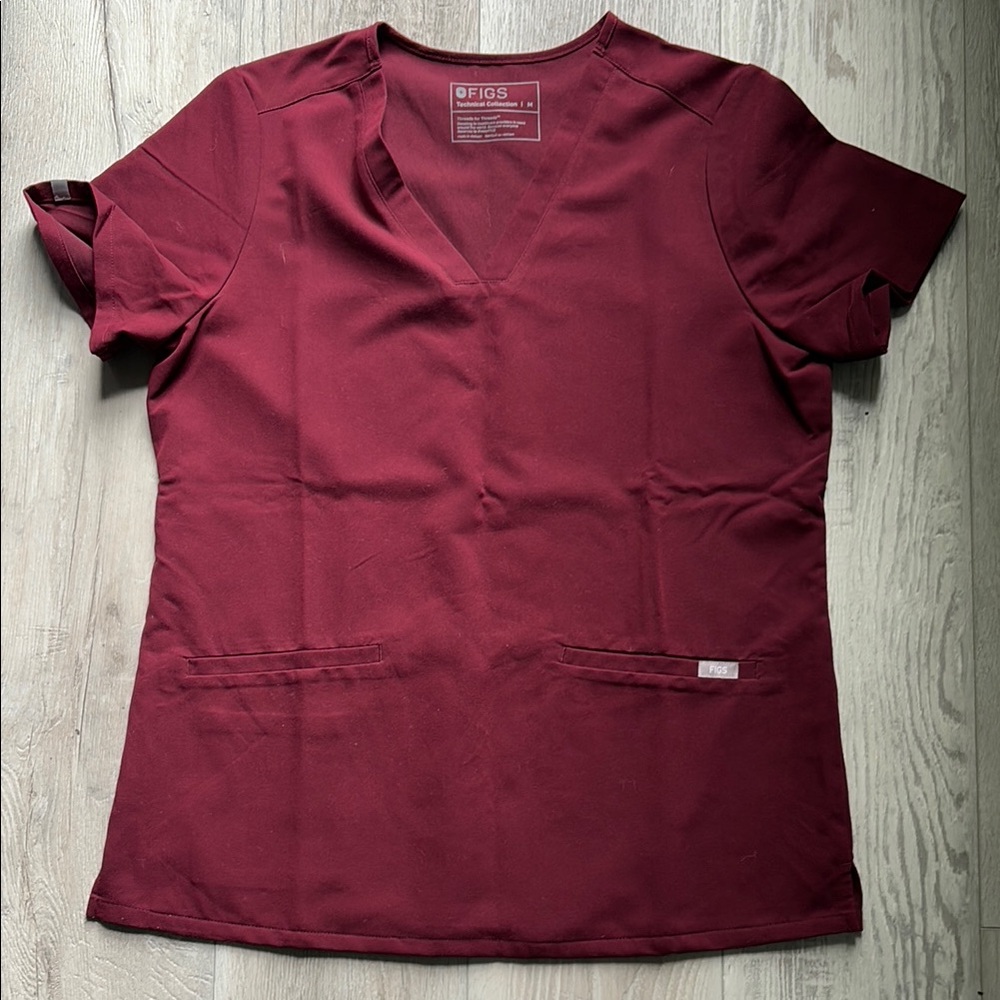 FIGS Women's Burgundy Top